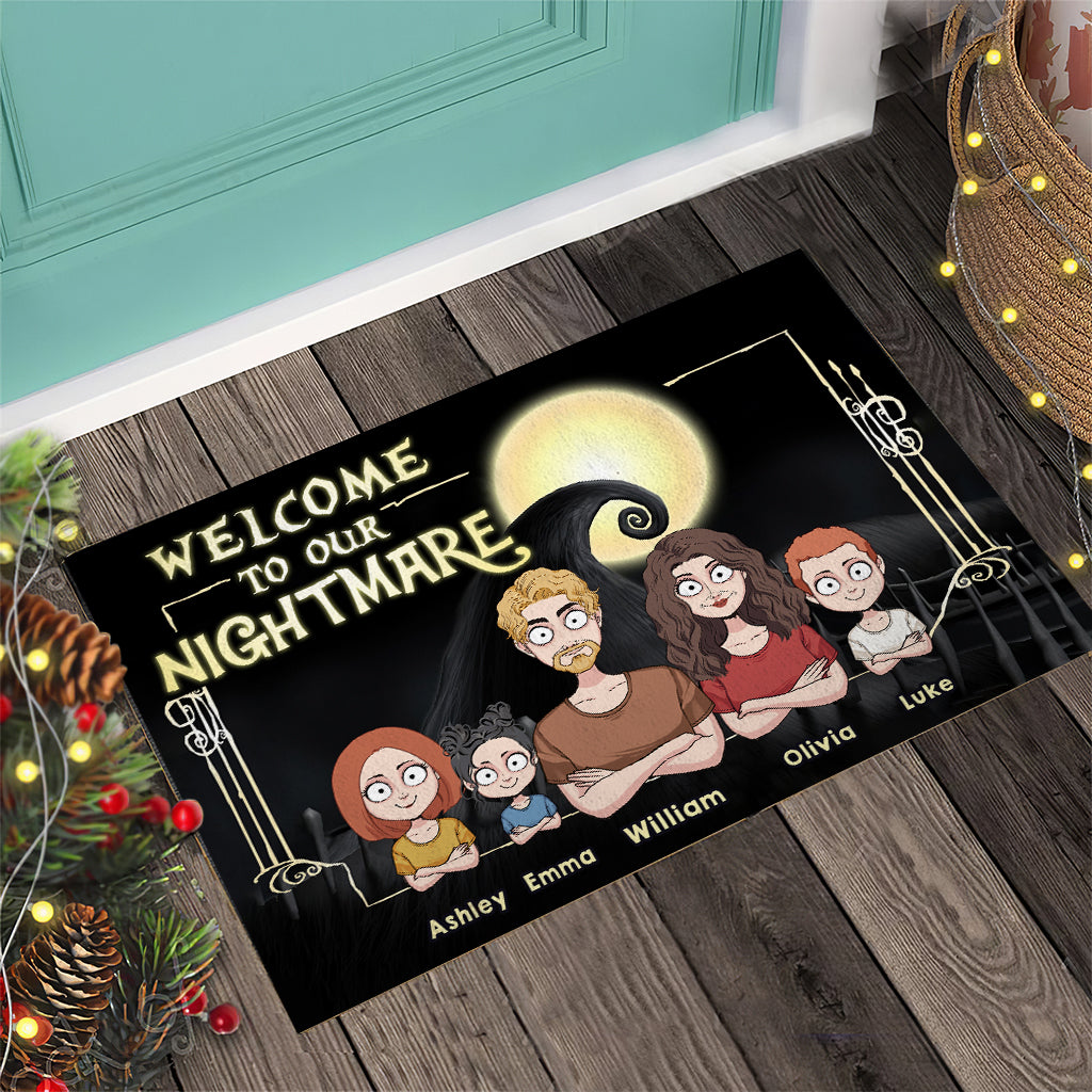 Welcome To Our Nightmare - Personalized Nightmare Doormat