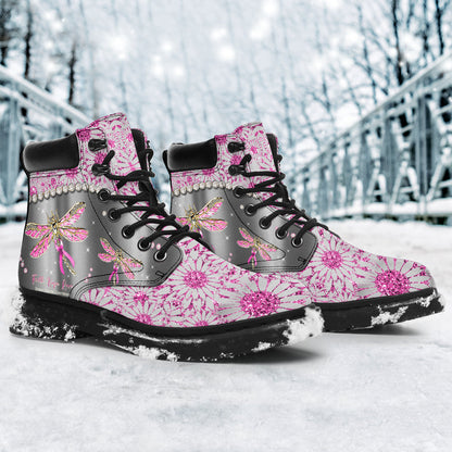 Faith Hope Love Breast Cancer Awareness All Season Boots 0622