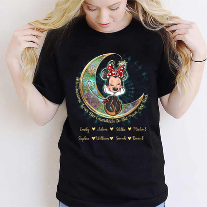 This Grandma Loves Her Grandkids To The Moon And Back - Personalized Mouse T-shirt and Hoodie