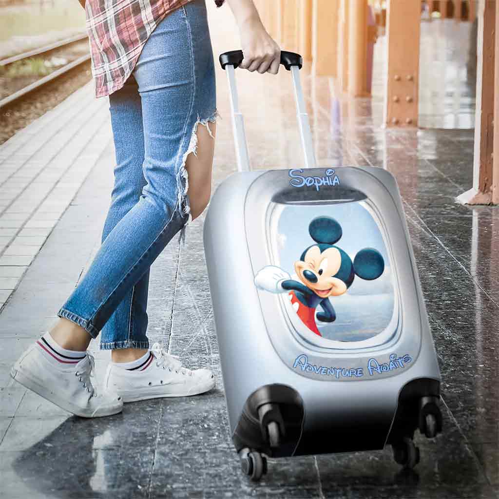 Adventure Await - Personalized Mouse Luggage Cover