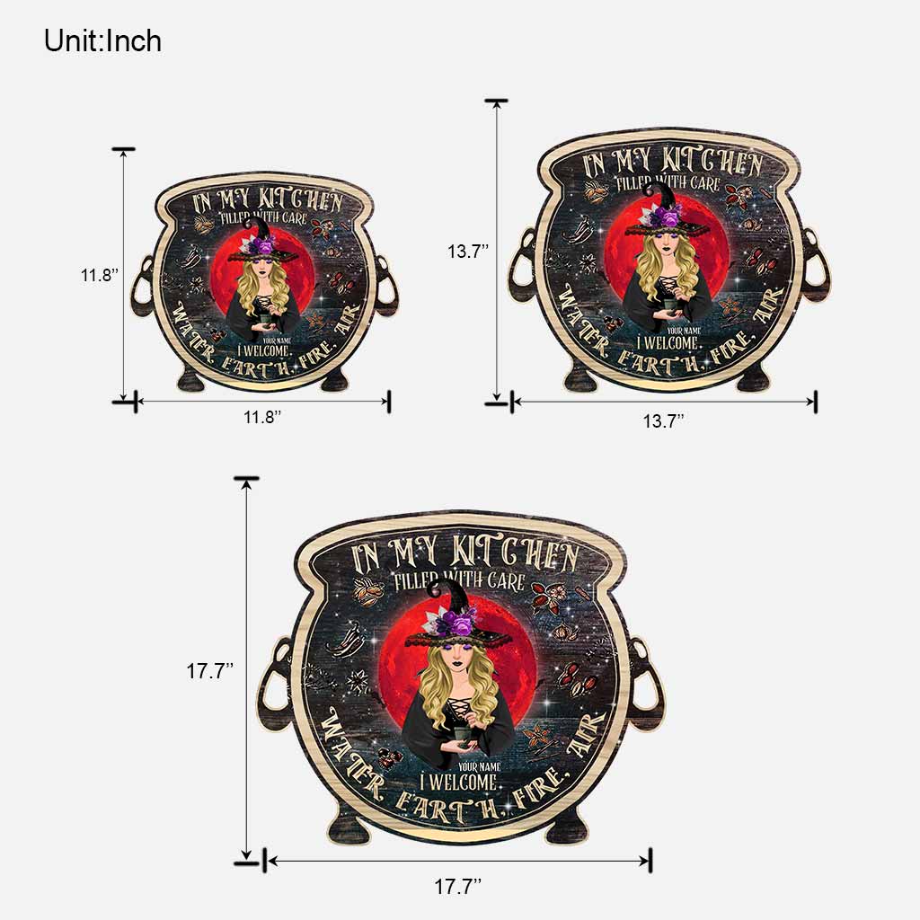 In My Kitchen - Personalized Witch Wood Sign