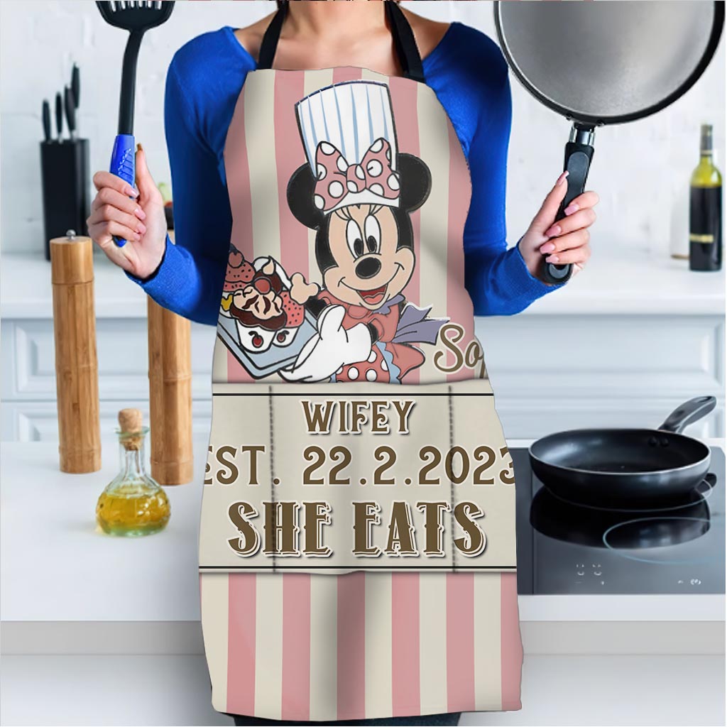 He Cooks She Eats - Personalized Mouse Apron