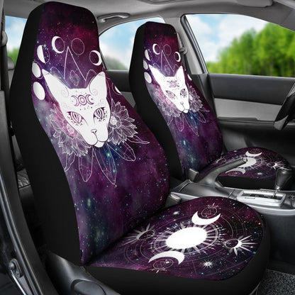 Moon Phases Cat Wicca - Witch Seat Covers 0822