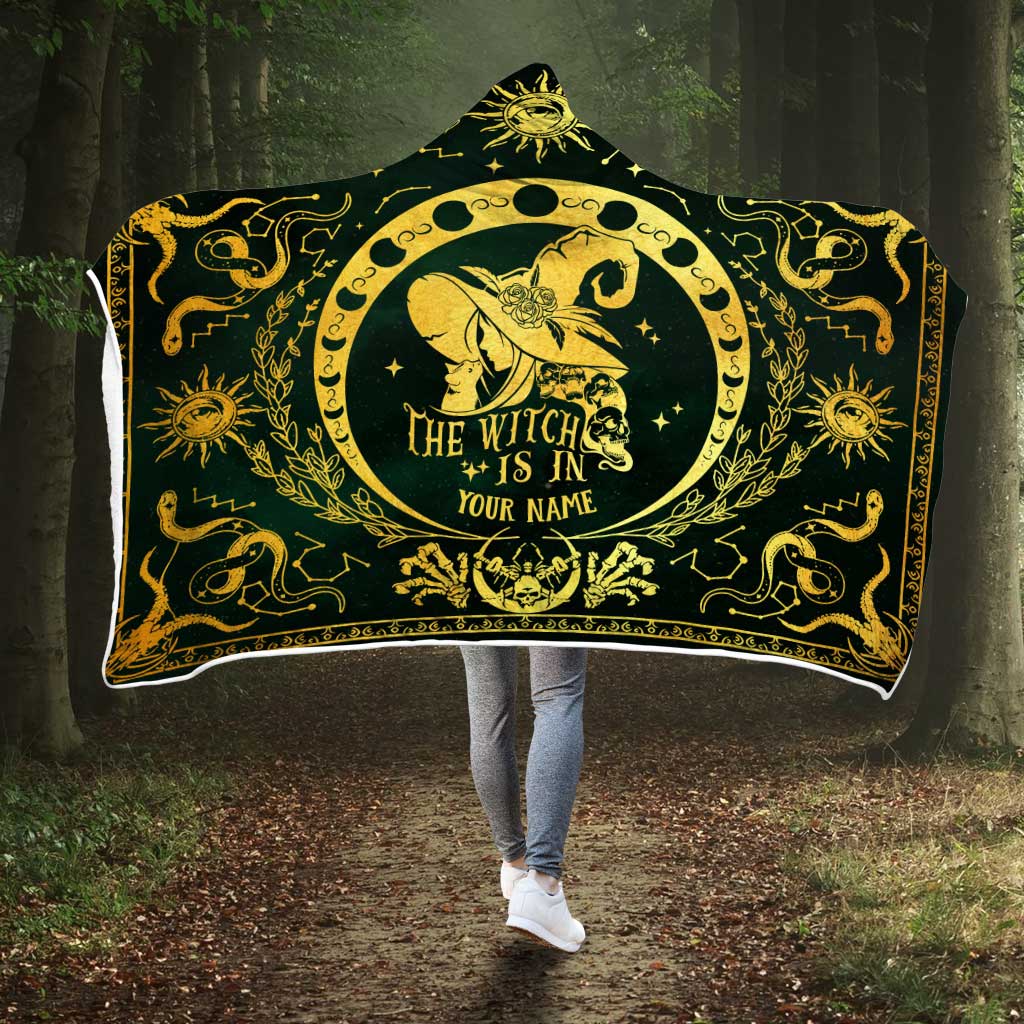 The Witch Is In - Personalized Witch Hooded Blanket