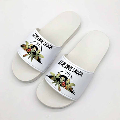 Live Love Laugh - Turtle Slide Sandals