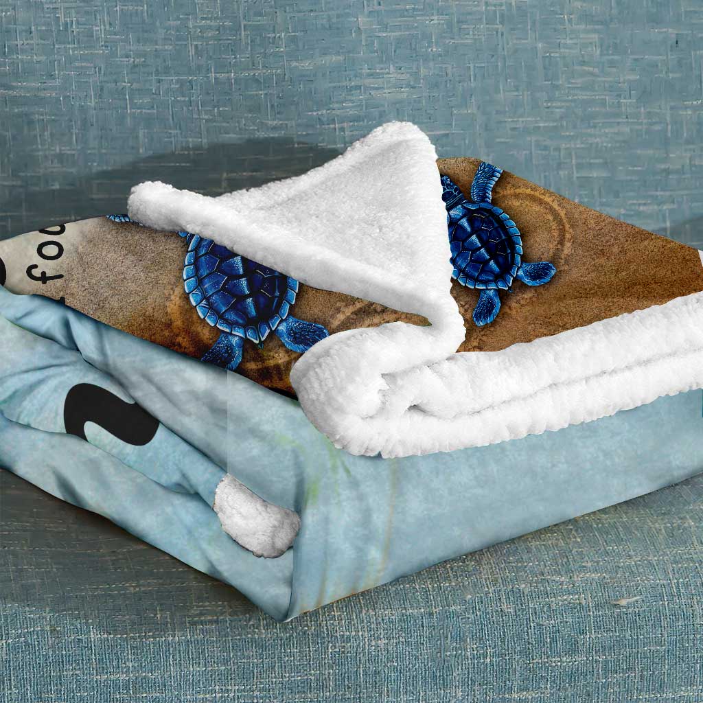 So Many In The Sea - Personalized Couple Turtle Blanket