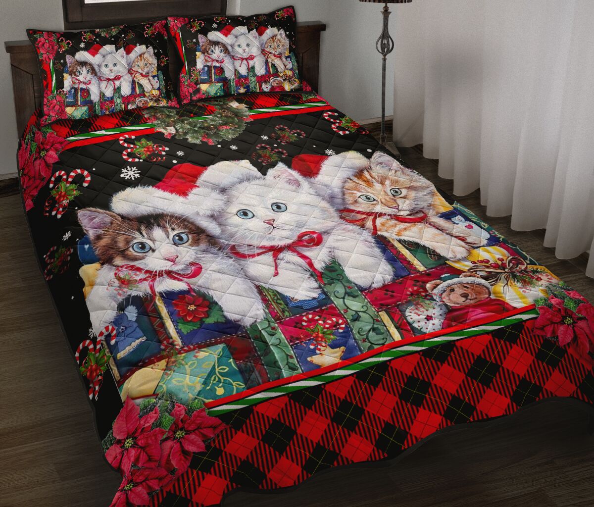 Merry Catmas Cat  Quilt Set 0622