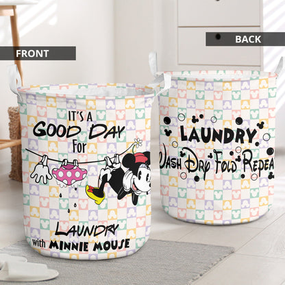 It's A Good Day For Laundry Mouse Storage Basket 0823