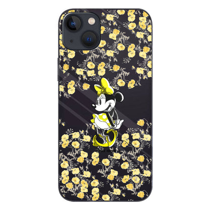 Yellow Floral - Personalized Mouse Clear Phone Case