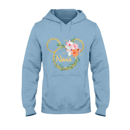 Tropical Mouse Ears Nana - Personalized Grandma T-shirt and Hoodie