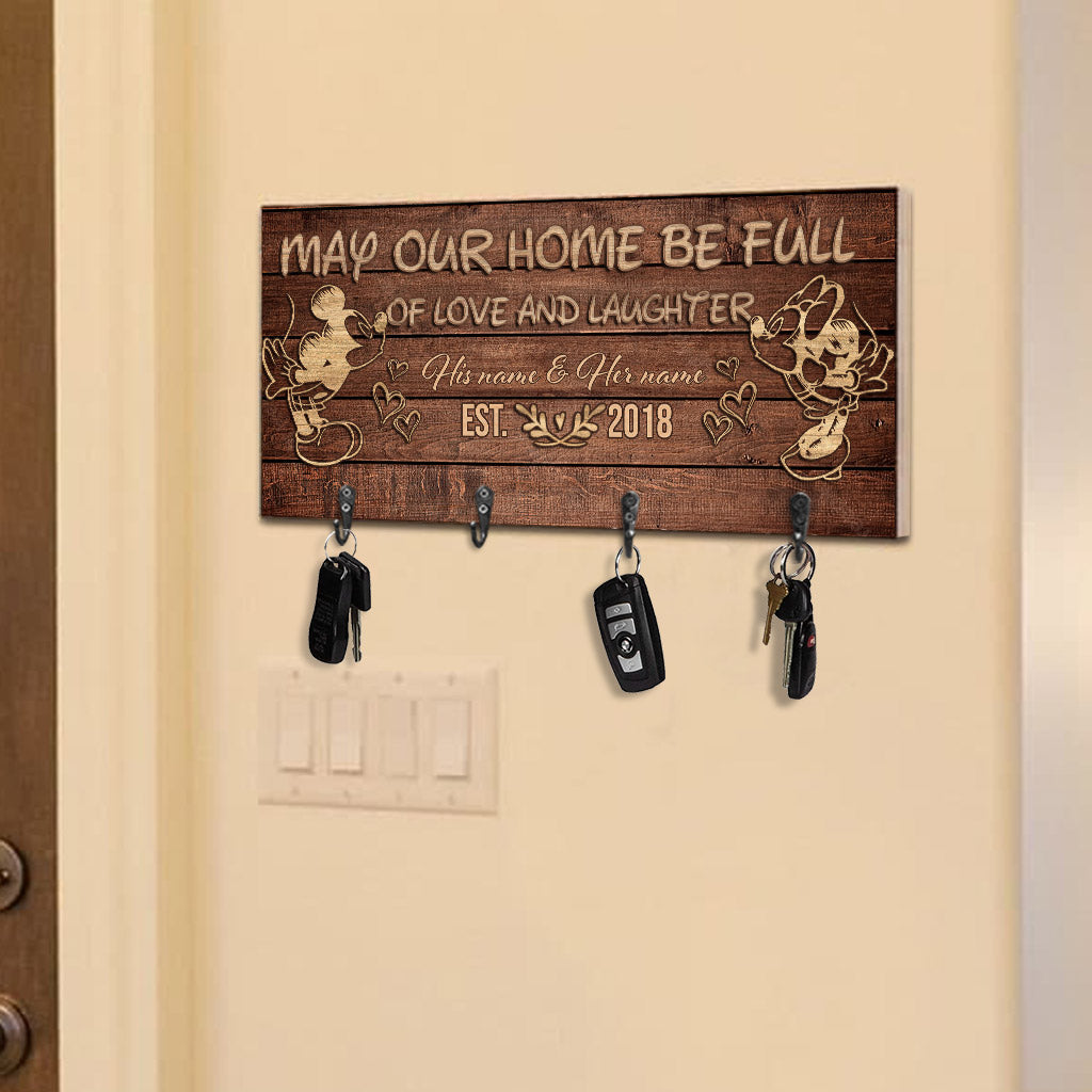 Love And Laughter - Personalized Mouse Key Rack