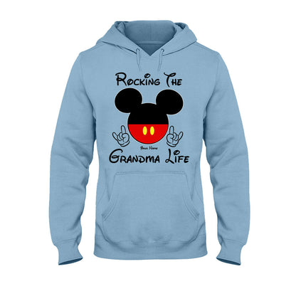Rocking The Grandma Life - Personalized Mother's Day Mouse T-shirt and Hoodie