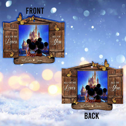 All Of Me Loves All Of You - Personalized Christmas Mouse Ornament (Printed On Both Sides)