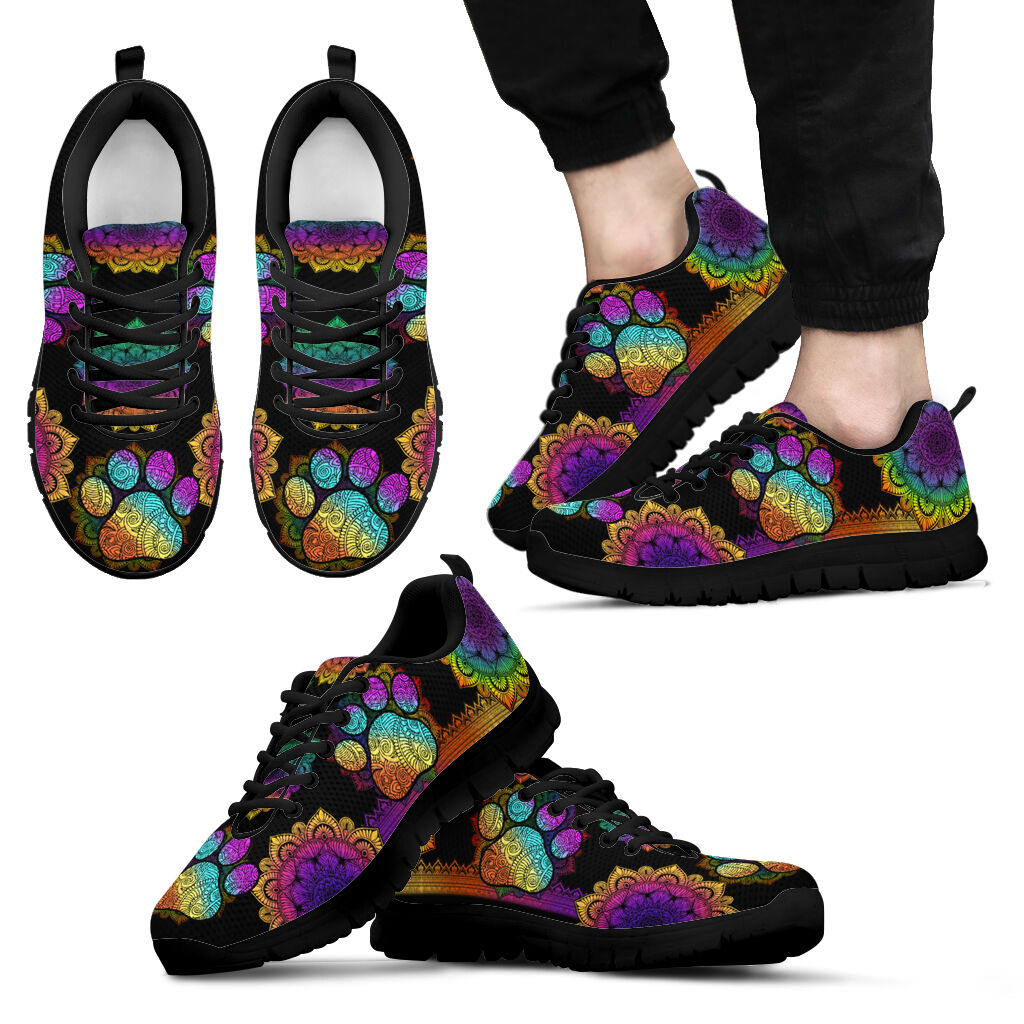 Colorful Mandala Cat Sneakers 0622