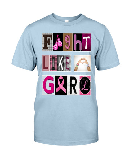 Fight Like A Girl - Breast Cancer Awareness T-shirt and Hoodie 0822