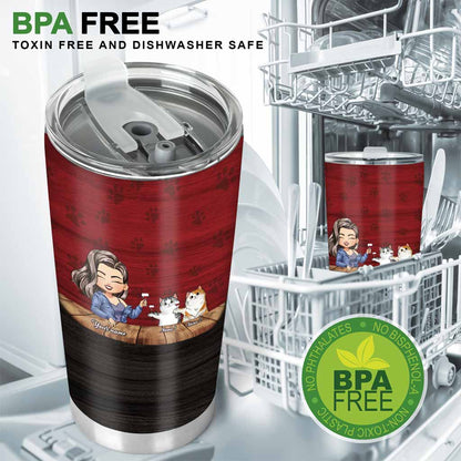 Cats And Wine & Everything's Fine - Personalized Tumbler