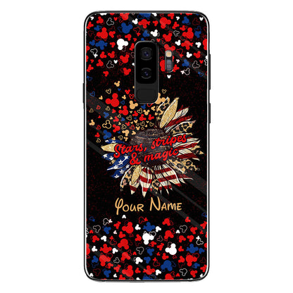 Stars Stripes And Magic - Personalized Independence Day Mouse Phone Case