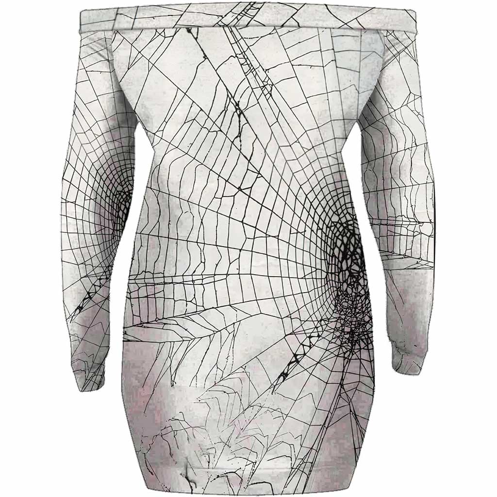 Witchy Woman - Personalized Witch Off Shoulder Long Sleeve Dress