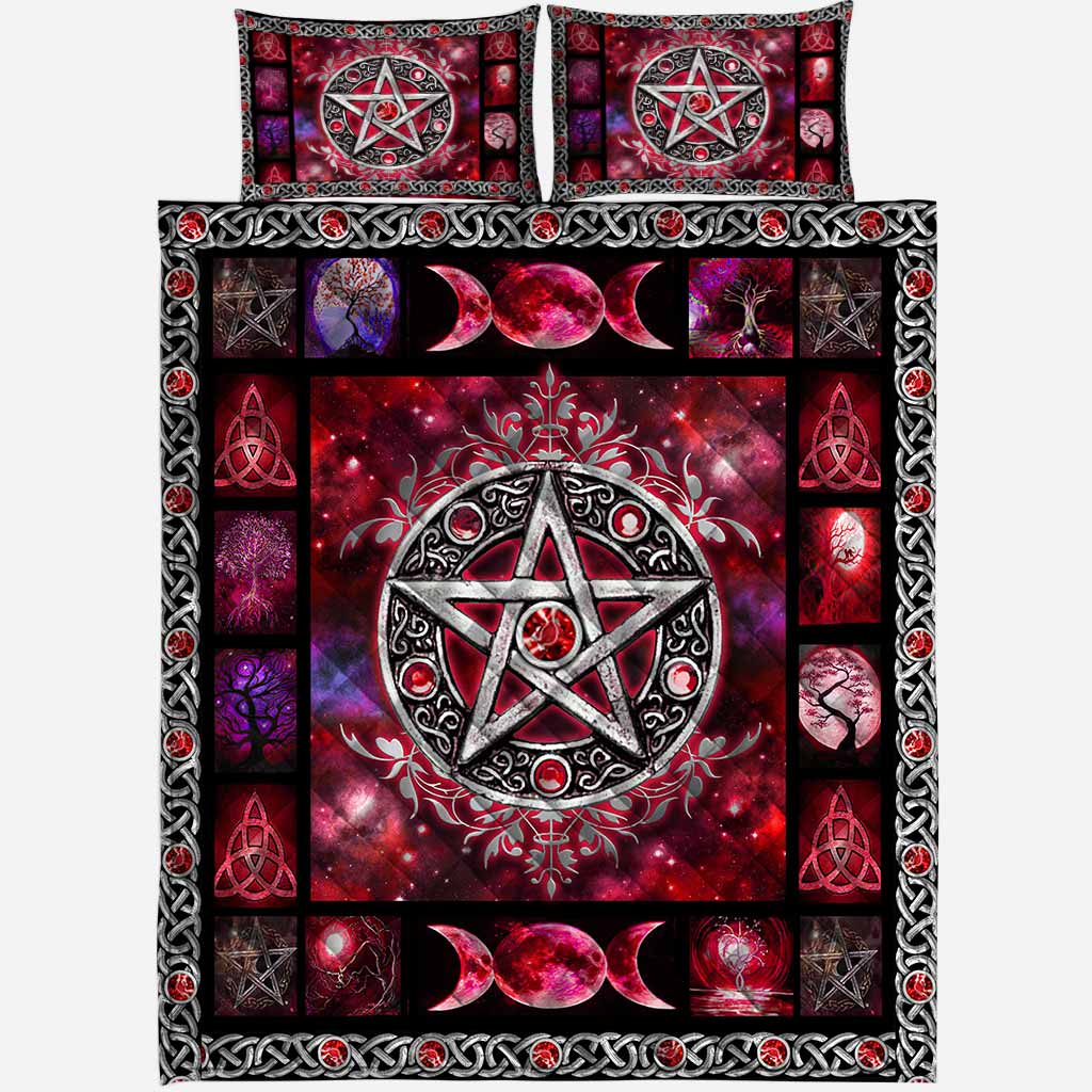 Witch Vibe Red Pentagram - Quilt Set