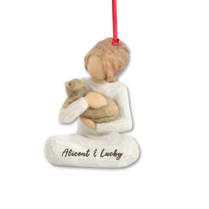 Best Cat Mom Ever - Personalized Christmas Cat Ornament With 3D Pattern Print (Printed On Both Sides)