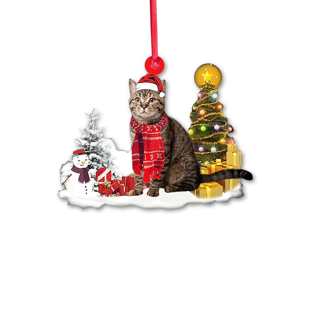 Cat Christmas Tree - Cat Ornament (Printed On Both Sides) 1022
