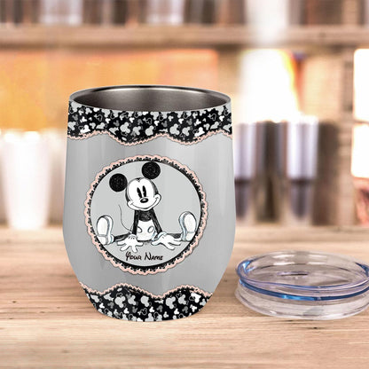 Lovely Mouse Ears - Personalized Wine Tumbler