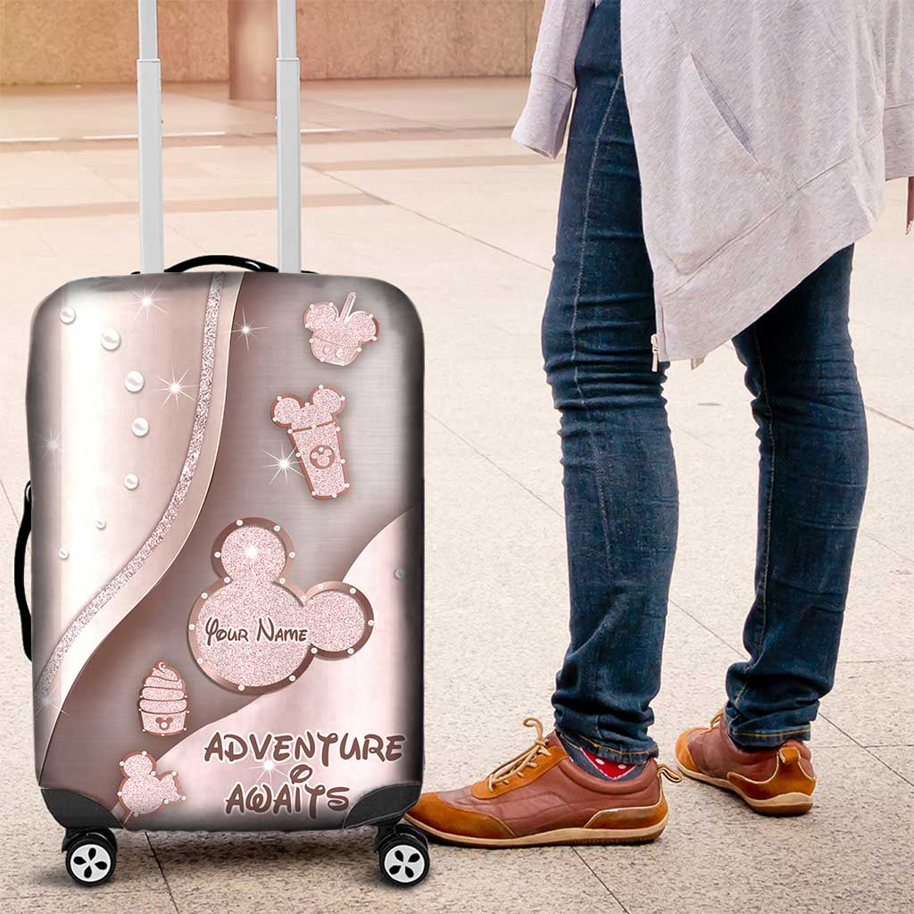 Adventure Awaits - Personalized Mouse Luggage Cover