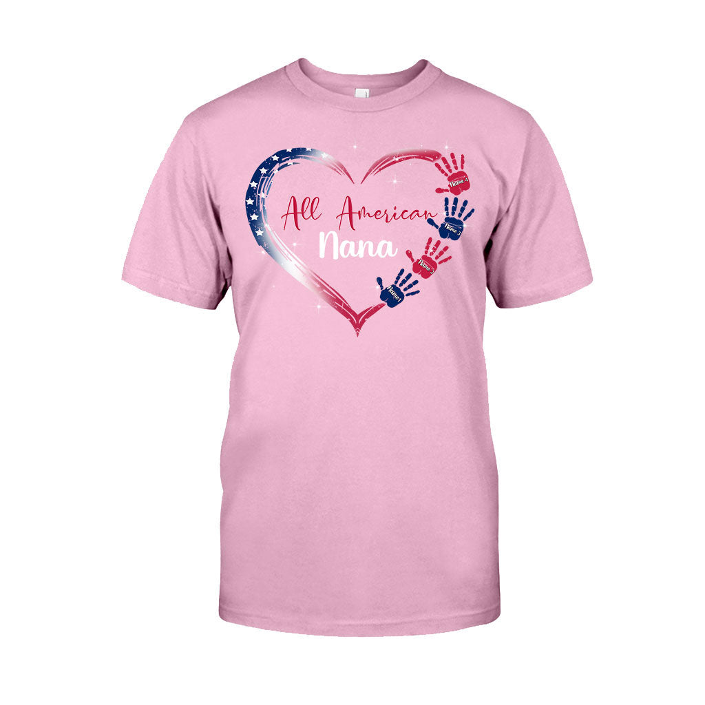 Nana's Heart - Personalized Independence Day T-shirt and Hoodie