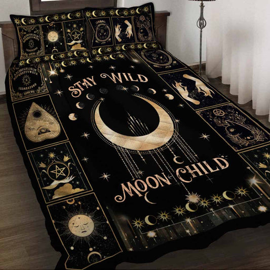 Witch By Nature Moon Child Quilt Set
