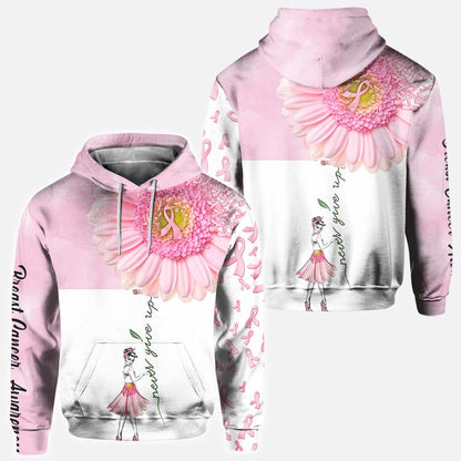 Never Give Up Breast Cancer Awareness All Over T-shirt and Hoodie