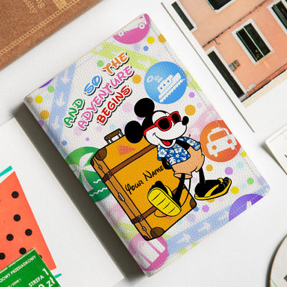 And So The Adventure Begins - Personalized Mouse Passport Holder