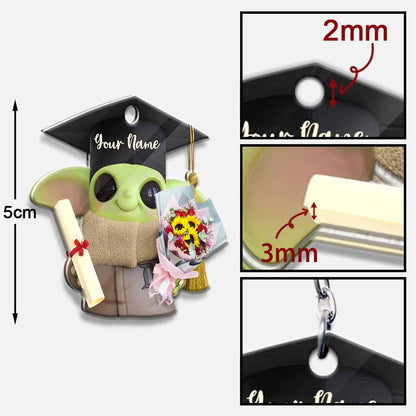 Senior Now I Am - Personalized Graduation Keychain (Printed On Both Sides)