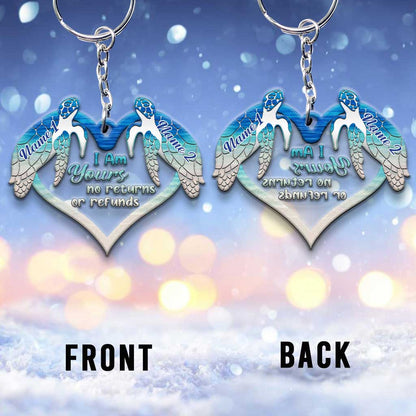 I'm Yours - Personalized Turtle Transparent Keychain