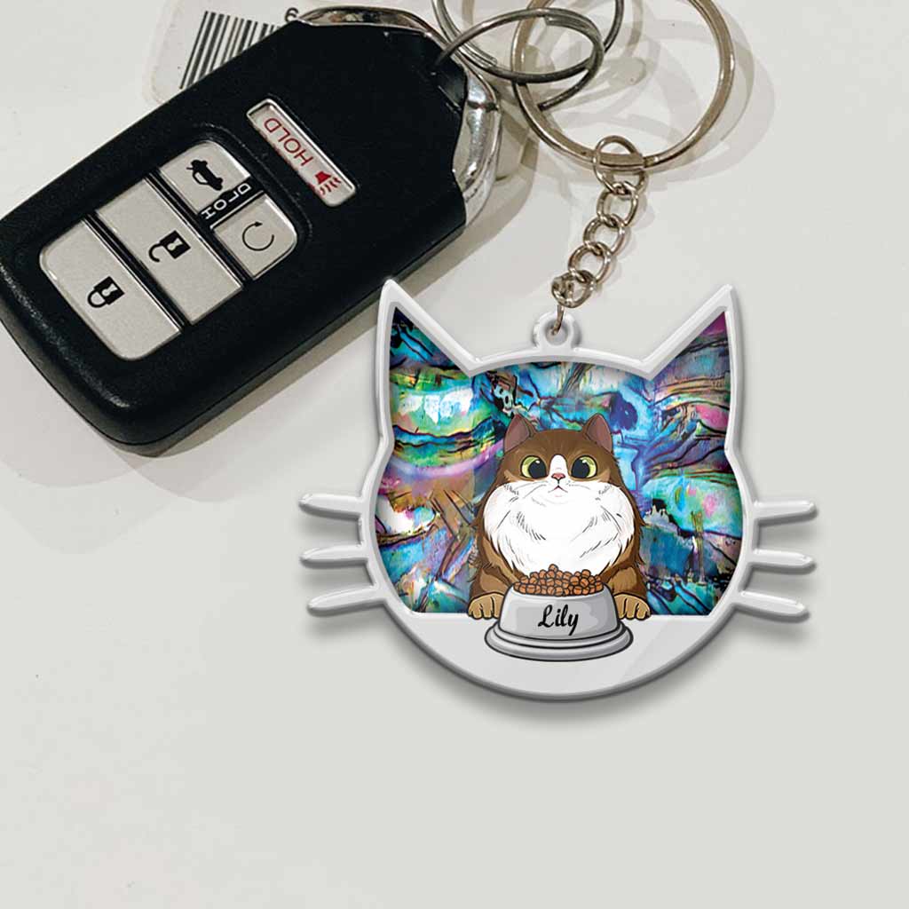 Drive Safely Cat Mommy - Personalized Cat Keychain (Printed On Both Sides)