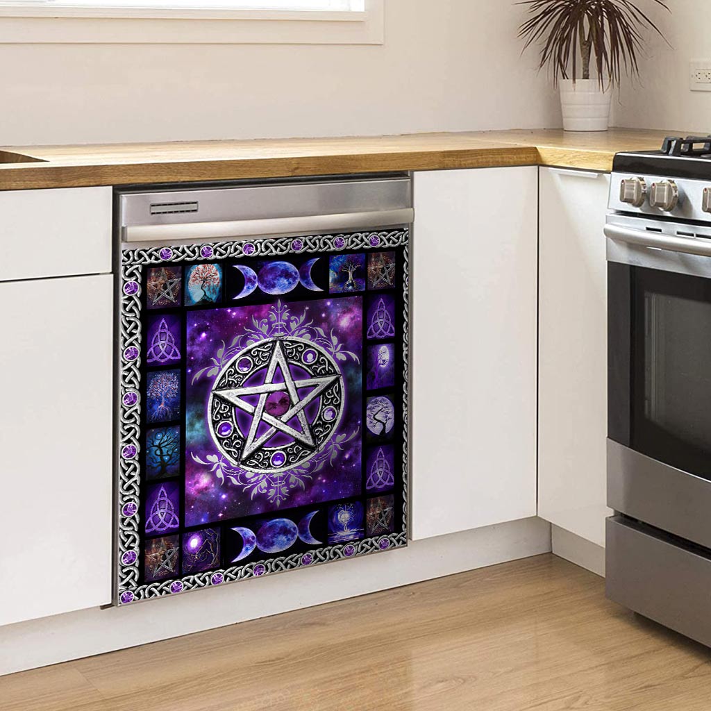 Purple Pentacle - Witch Dishwasher Cover