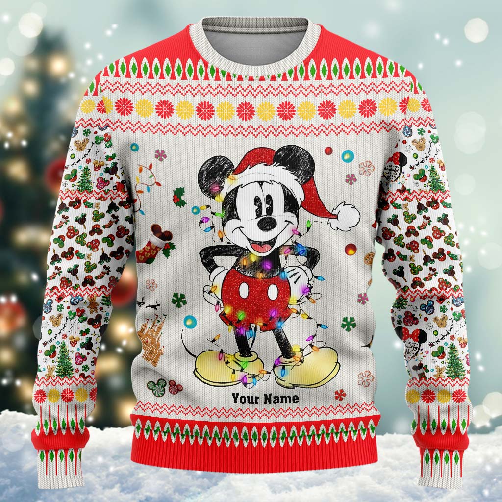 Merry Christmas - Personalized Christmas Mouse Sweater