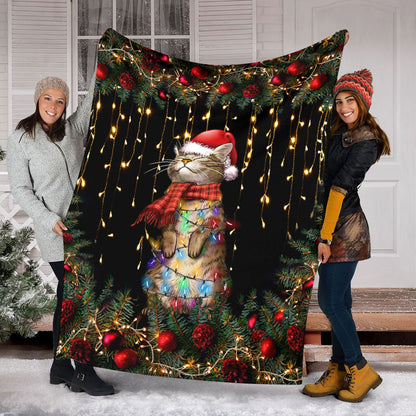 Meowy Christmas Cat Blanket 0622