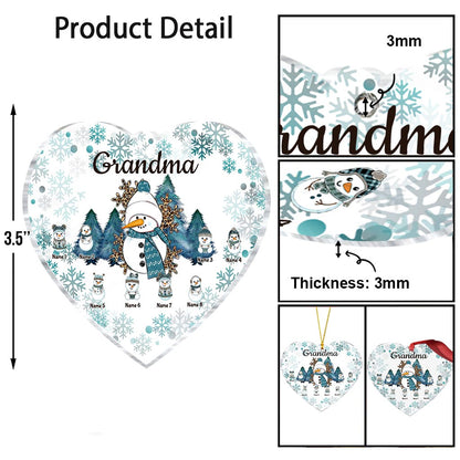 Grandma - Personalized Christmas Transparent Ornament