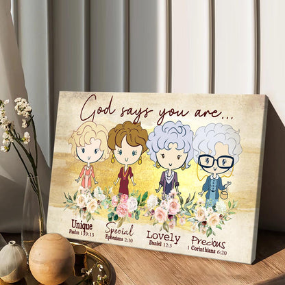 God Says You Are - Canvas And Poster
