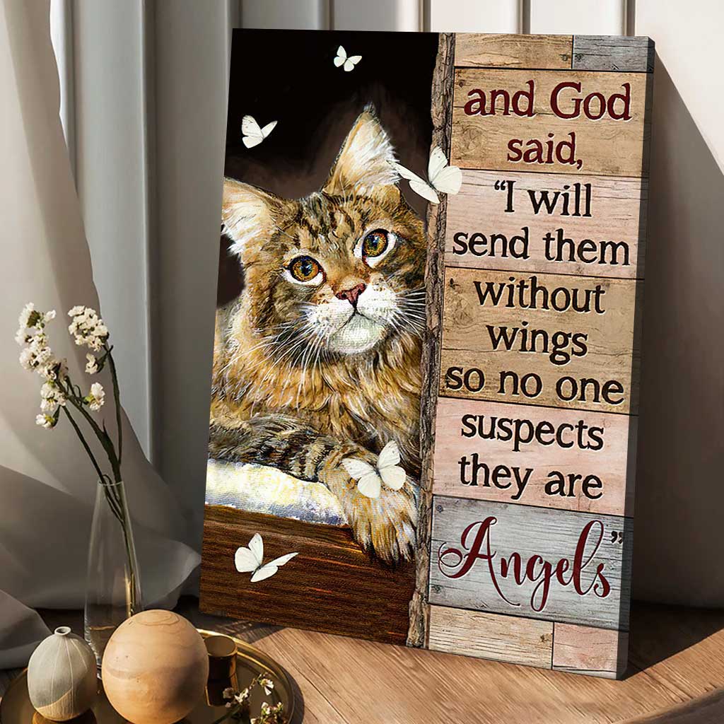 They’re Angels - Cat Canvas And Poster