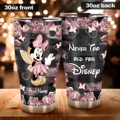 Little Pink Mouse Ears - Personalized Tumbler