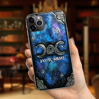 Tripple Moon Silver - Personalized Witch Phone Case