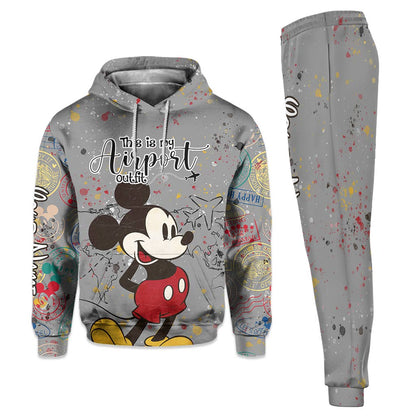 This Is My Airport Outfit - Personalized Mouse Hoodie And Sweatpants