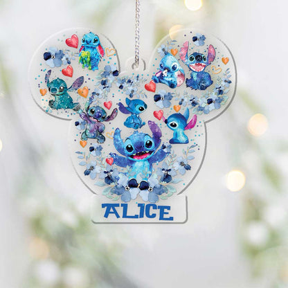 Ohana Means Family - Personalized Christmas Transparent Ornament