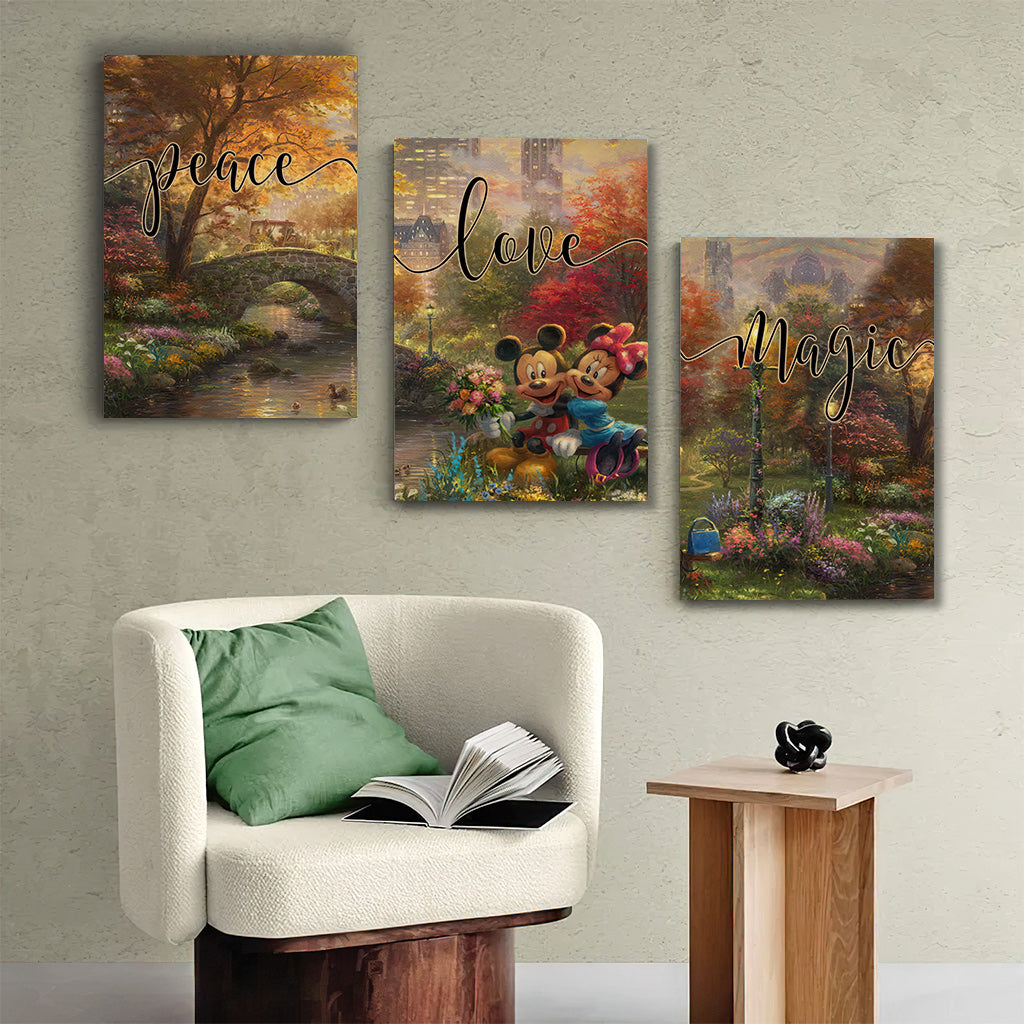 Peace Love Magic - Fall Mouse Poster & Canvas Set
