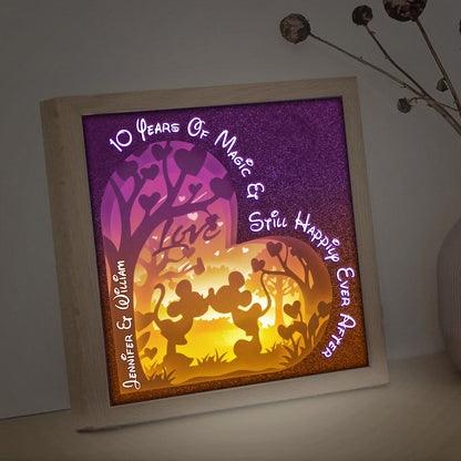 A Magic Couple - Personalized Mouse Light Shadow Box