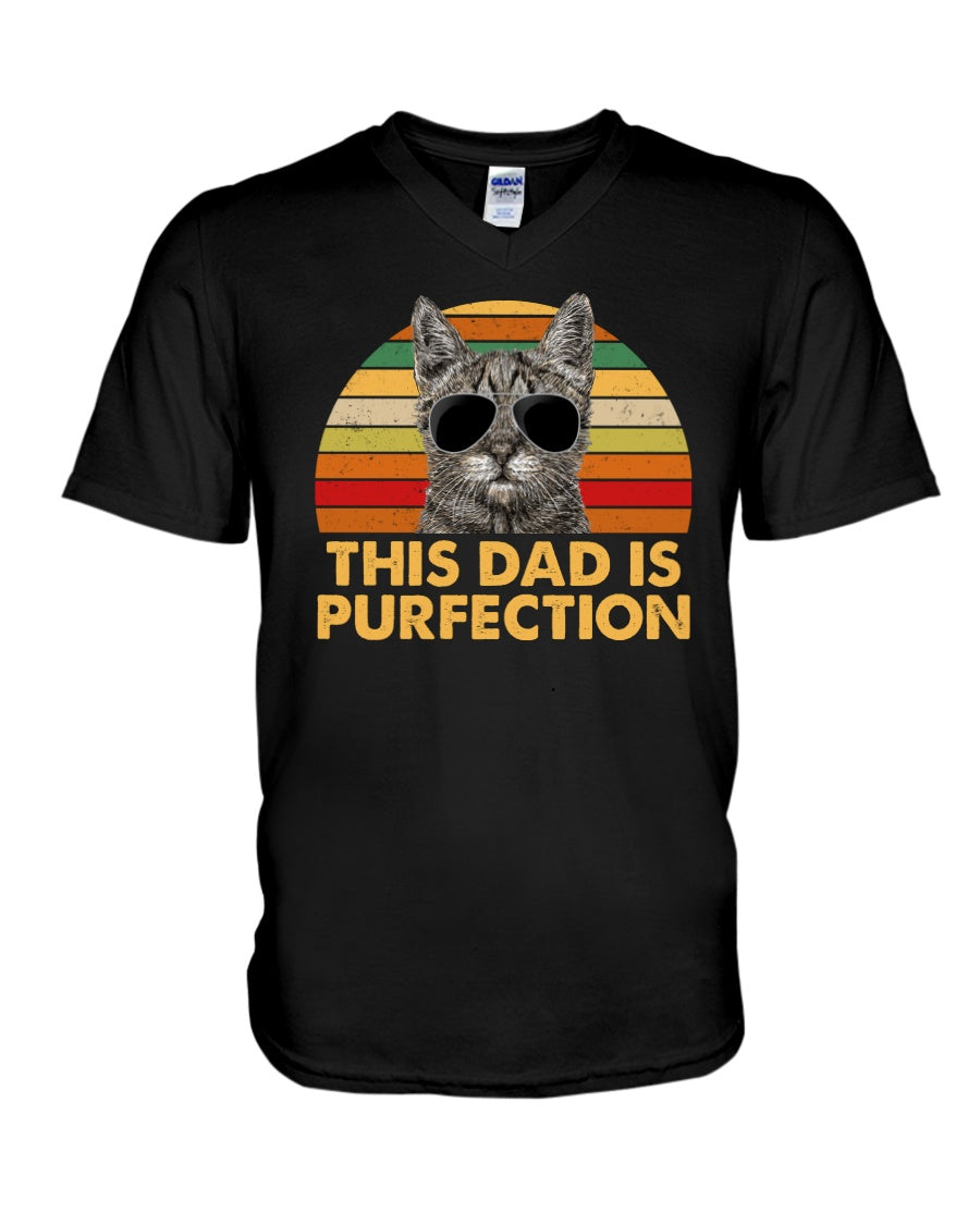 For Cat Dad This Dad Is Purfection - Cat T-shirt and Hoodie 0921