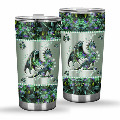 Dragon Tumbler With Metal Pattern Print 0622