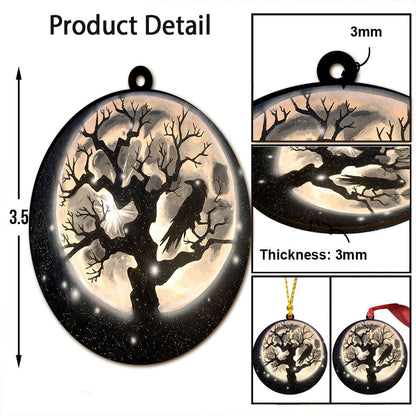 Raven Moon Night - Witch Ornament (Printed On Both Sides) 1022