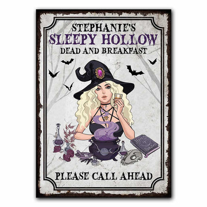 Sleepy Hollow - Personalized Witch Rectangle Metal Sign